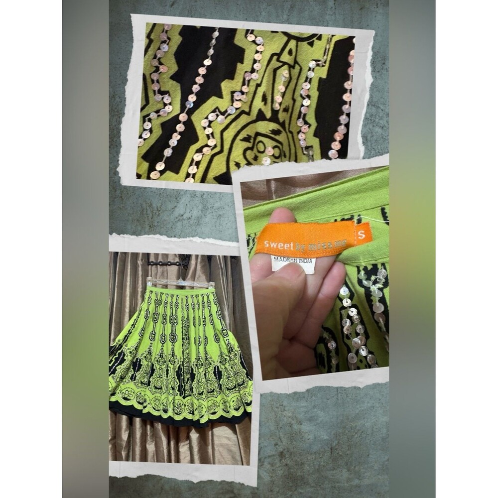 Miss Me Lime Green & Black Look@pic5 missing sequins 13↔️26↕️ #1815